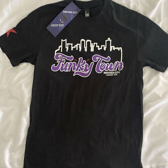 FUNKYTOWN Panther City Lacrosse Club Shirt  Fort Worth Texas Small NWT - Picture 2 of 6